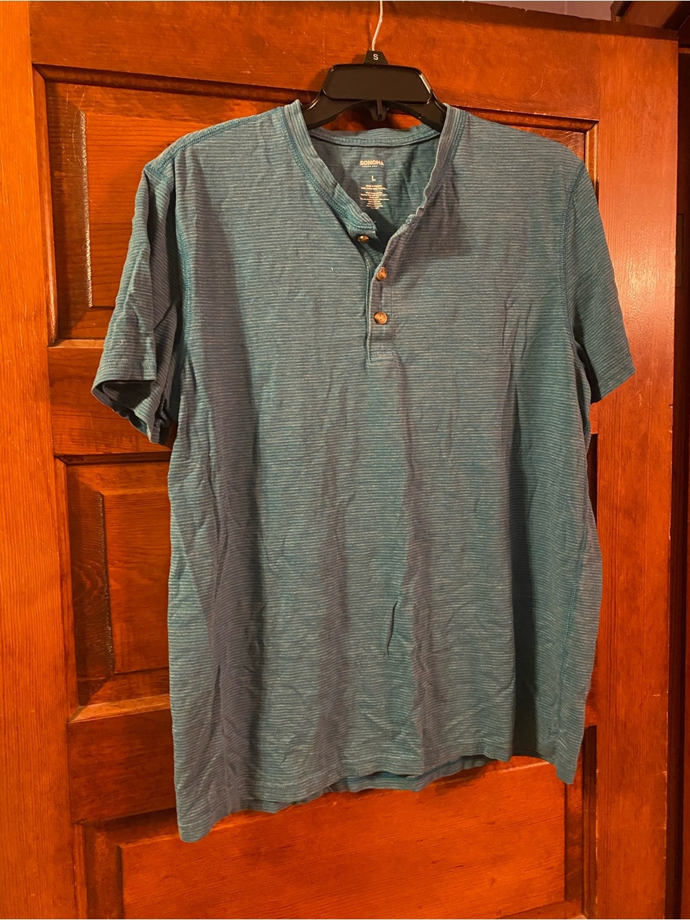 Sonoma Teal Short-Sleeve Henley Shirt